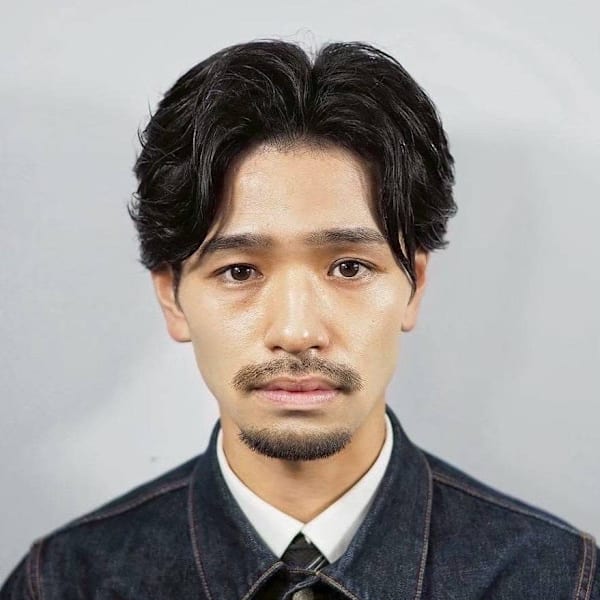 センターパート/ニュアンスパーマ〈理容室〉|ヒロ銀座BARBER SHOP 秋葉原店