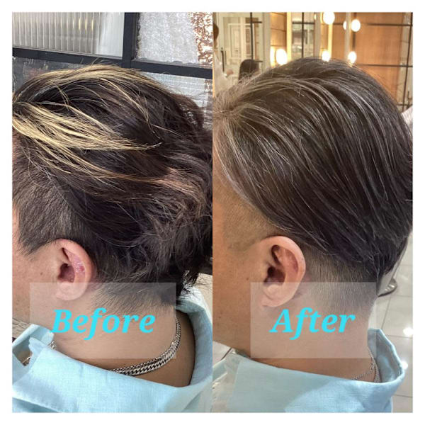 白髪ぼかしハイライトカラー|LUCK 辻堂