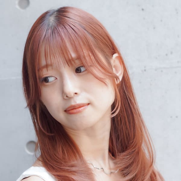 小顔レイヤー　ワンカール　カッパーブラウンカラー|TOP SHAPE