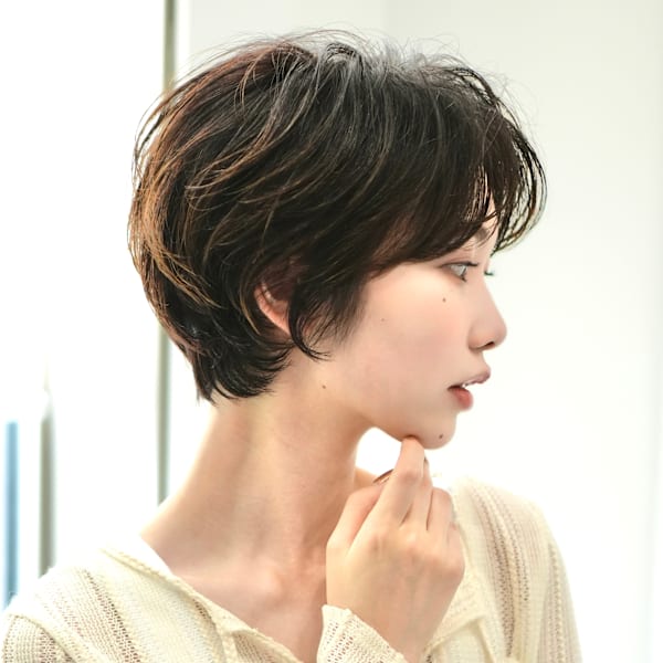 前下がりショート・ボブ/絶壁解消/前髪あり/40代/30代|INCEPTION GINZA 銀座