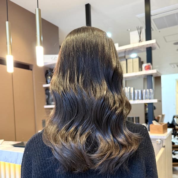 大人ガーリーミディアム☆透明感ベージュカラー☆20代|半個室型美容室 Sourire 小倉店