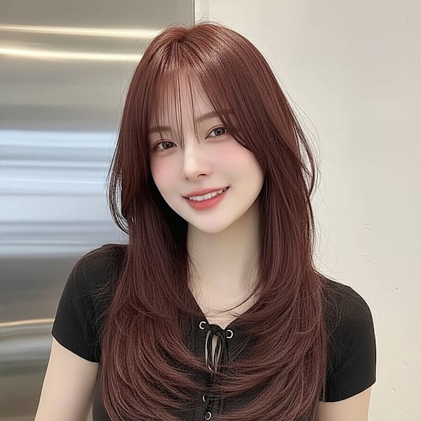 韓国風小顔レイヤーカット