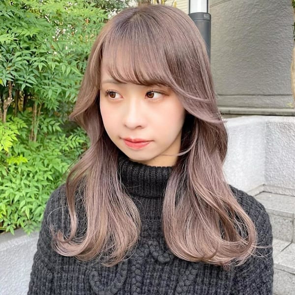 ミルクティーブラウン/シャンパンベージュ/韓国巻き|Iris by artina 武蔵小杉店