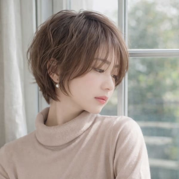 大人上品ひし形ショート×透明感ブラウン（梅田）|LaBless梅田茶屋町《髪質改善/ヘッドスパ/メンズ歓迎》