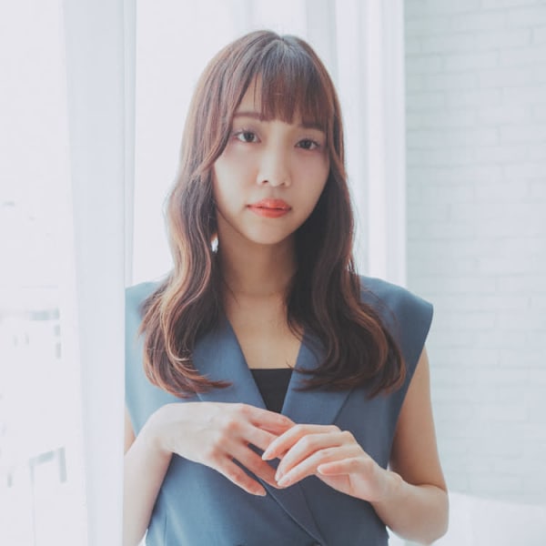 大人可愛いセミロング