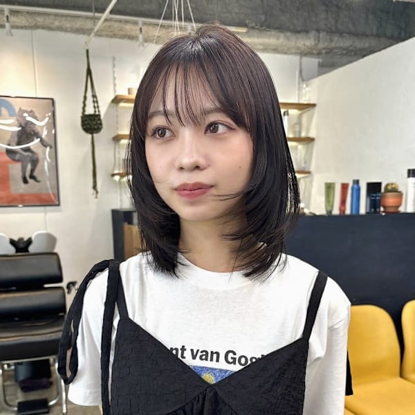 レイヤースタイル　アッシュブラウン