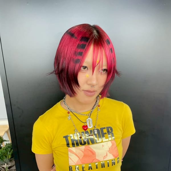 オーダーメイド　デザインカラー　ケアブリーチカラー　ウルフ