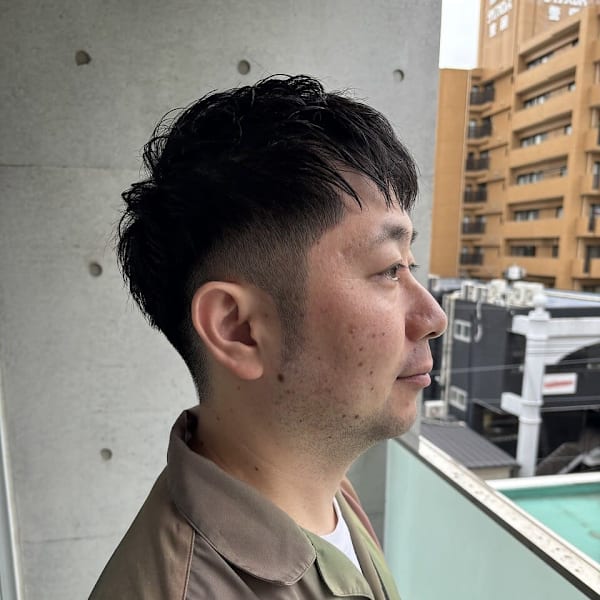 30代40代【大人アップバング×フェードショート】|メンズサロン West Side Cut Club　 メンズカット/メンズパーマ/眉毛