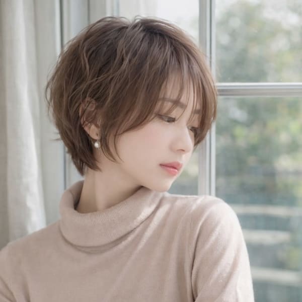 横顔美人ショート