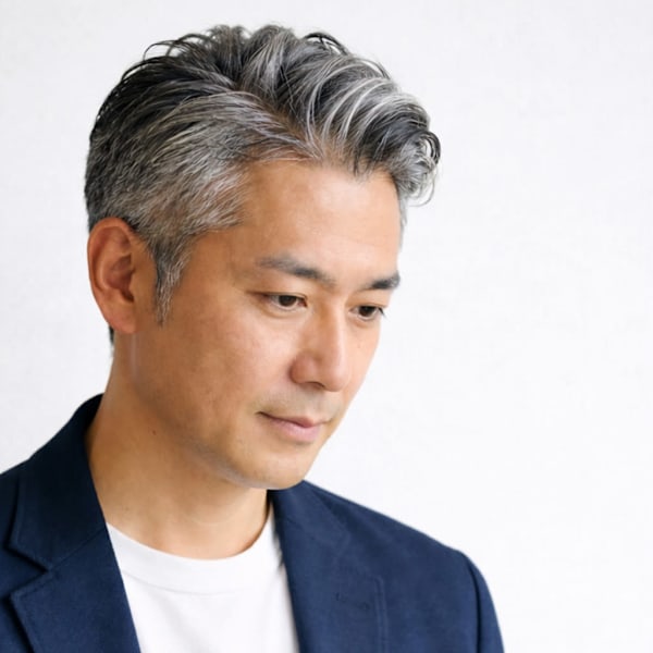 グレイミックス・アップバングショート