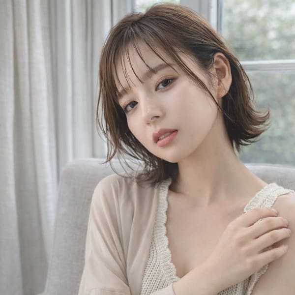 大人カジュアルでエアリーシースルーボブ(梅田)|LaBless梅田茶屋町《髪質改善/ヘッドスパ/メンズ歓迎》