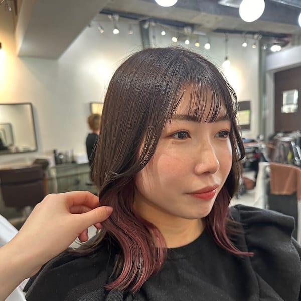 pinkイヤリングカラー