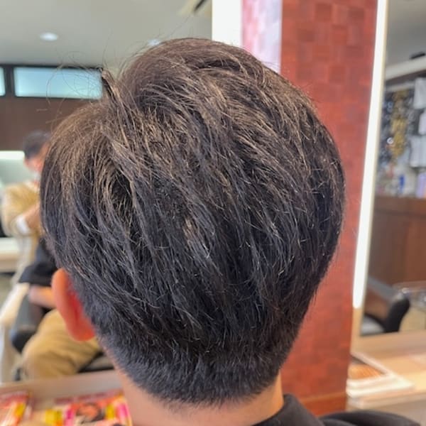 ソフト七三分け