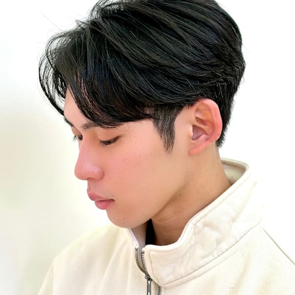 センターパートニュアンスパーマ|Ash 十日市場店