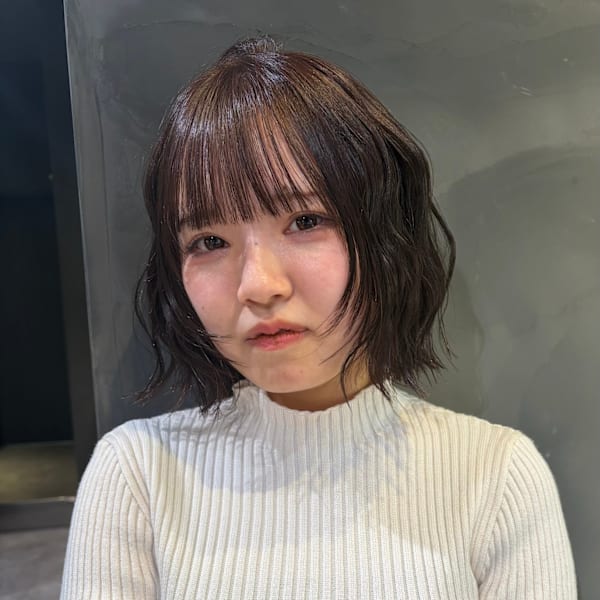 似合わせレイヤーボブ×透明感ダークカラー