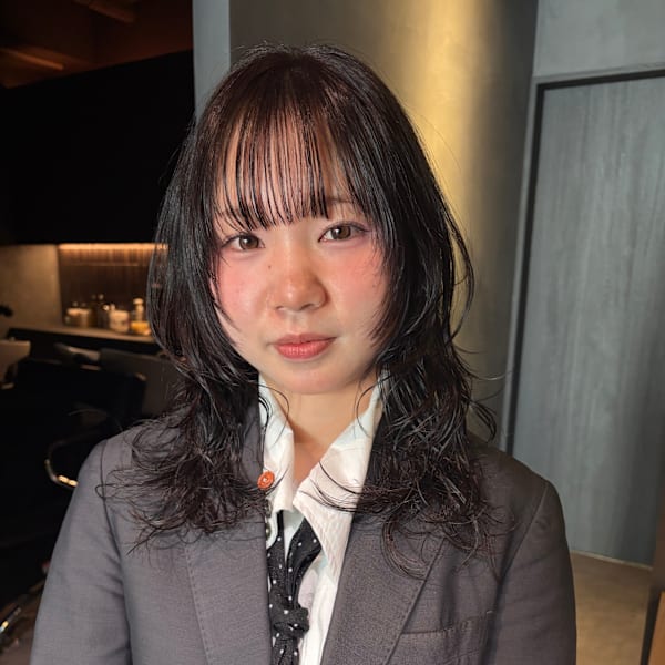 レイヤーパーマ　ハッシュカット　ゆるふわパーマ！