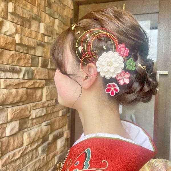 二十歳の集い　シニヨンヘア