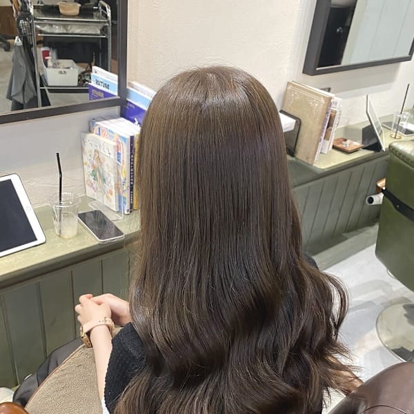 ブリーチ無しで明るめベージュ♪/シアーカラー/透明感