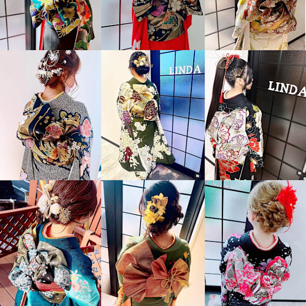 振袖着付けとヘアセット|Linda【～女性専用ヘアサロン～】