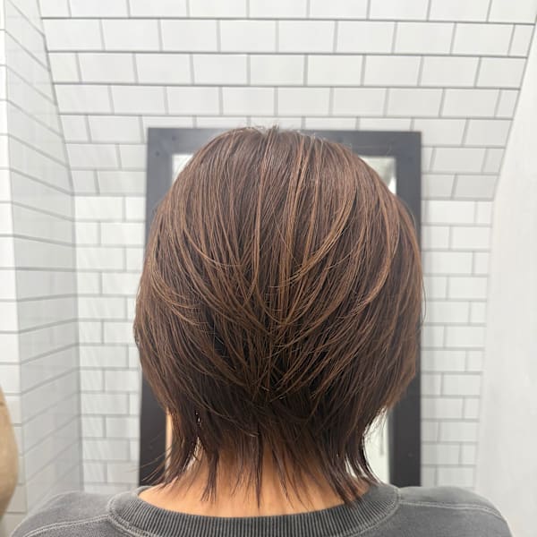 広島 髪質改善ストレートウルフスタイル