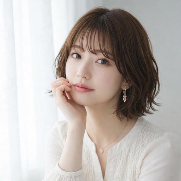 毛先の柔らかさがポイント　ニュアンスボブ