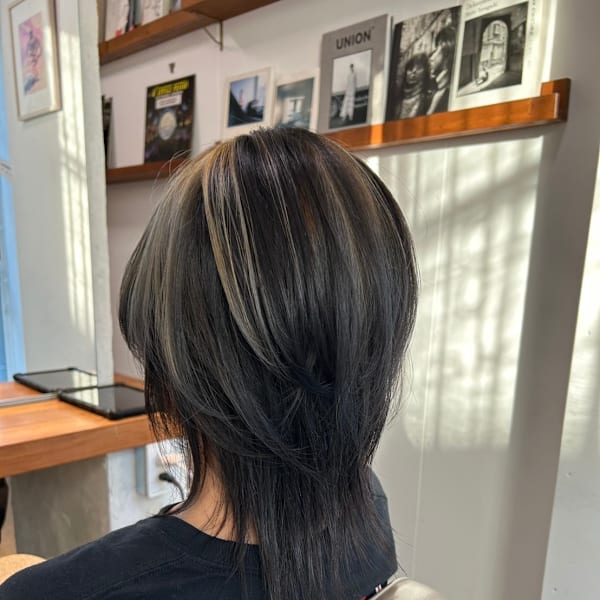 ブロックカラー/デザインカラー/ウルフカット