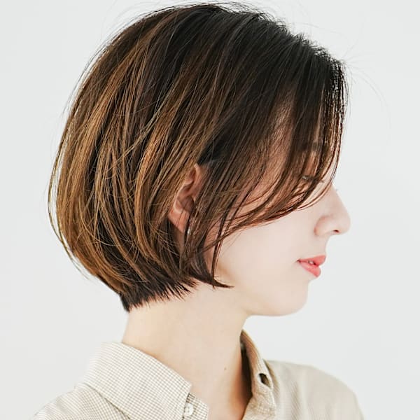 前下がりショート・ボブ/絶壁解消/前髪あり/40代/30代|INCEPTION  GINZA 銀座