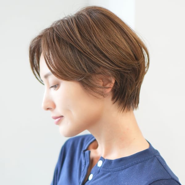 前下がりショート・ボブ/絶壁解消/前髪あり/40代/30代|INCEPTION  GINZA 銀座