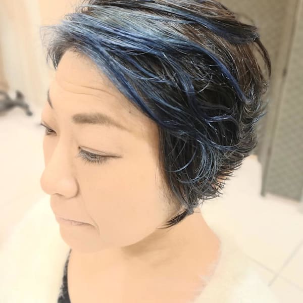 白髪ぼかしハイライト