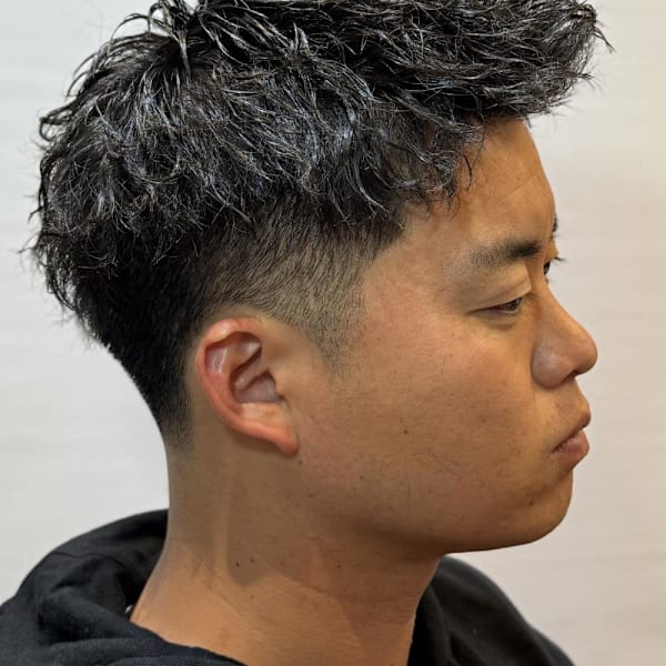 無造作ピンパーマ<理容室><バーバー>|ヘアーモードキクチ 銀座店