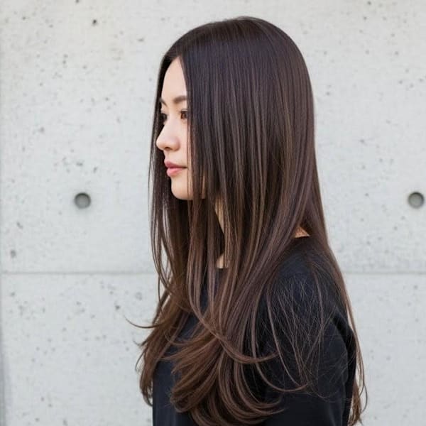 ココアブラウン/ダークアッシュ/髪質改善/モテ髪ストレート