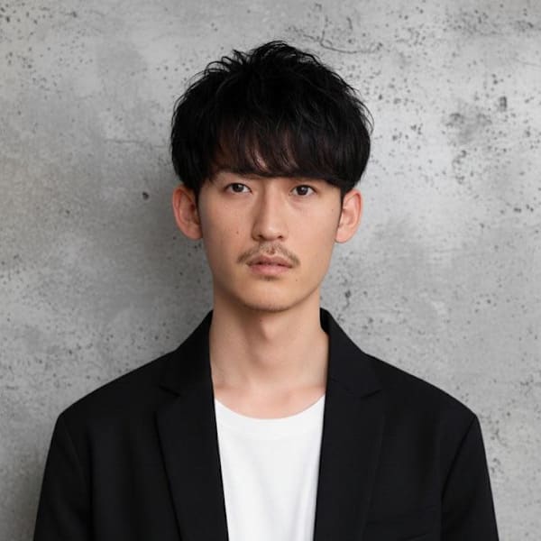 【モテ髪】無造作ニュアンスパーマで魅せる大人の黒髪マッシュ
