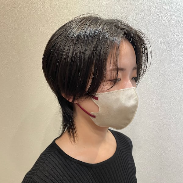伸ばしかけの方にお勧め/前髪なし/ウルフスタイル