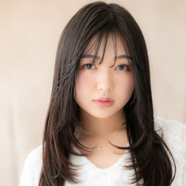 黒髪大人美人小顔バタフライカットレイヤーカット30代40代|COVER HAIR & SPA bliss【カバーヘア アンド スパ ブリス】浦和/浦和西口店