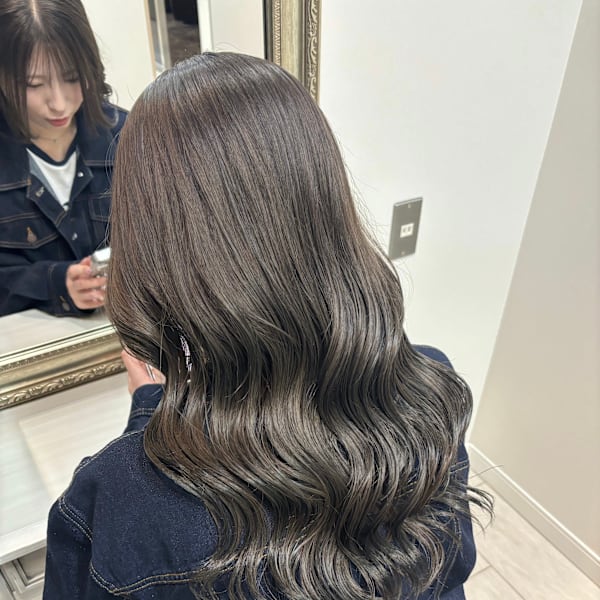 グレージュ/ダークグレー/ダークブラウン/暗髪/韓国ヘア|Hair Design Angelo carino