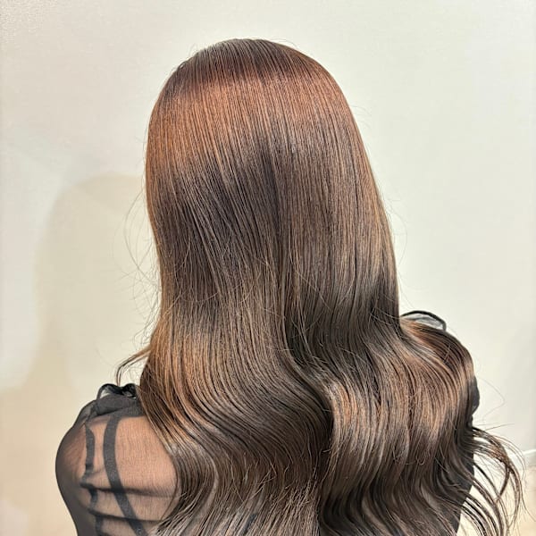 グレージュ/チャコールグレー/ロングレイヤー/韓国ヘア/20|Hair Design Angelo carino