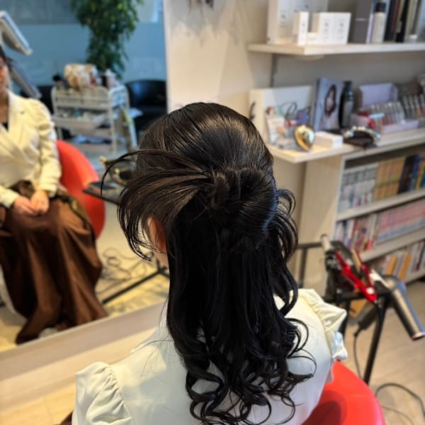 ハーフアップ×カチモリ