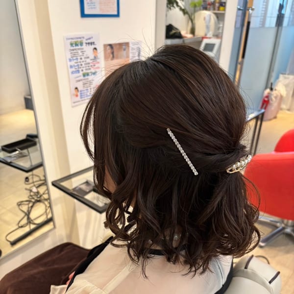 ハーフアップ