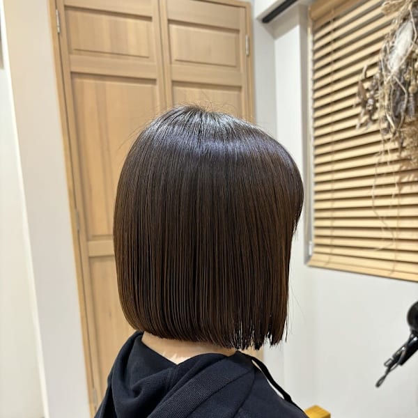 パーマ落としストレート×切りっぱなしボブ♪