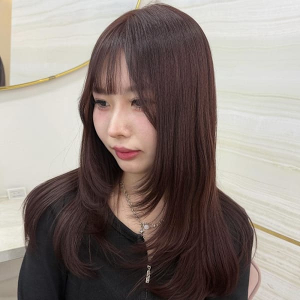 《高橋亜美》ザクザクレイヤー/ワインレッド/大宮|elu by lovis