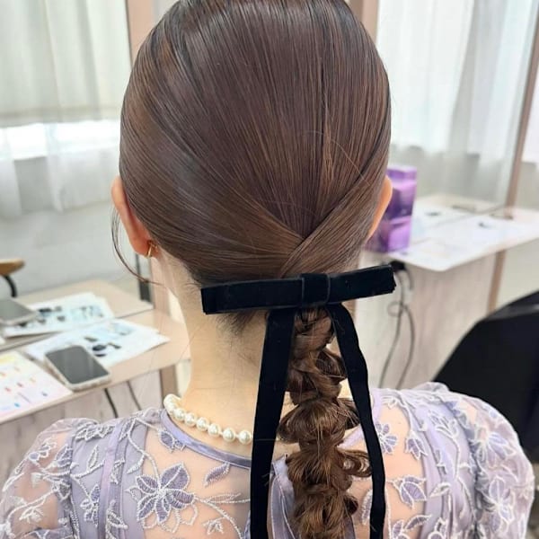 《honoka》ヘアセット/クロス編みおろし|elu by lovis