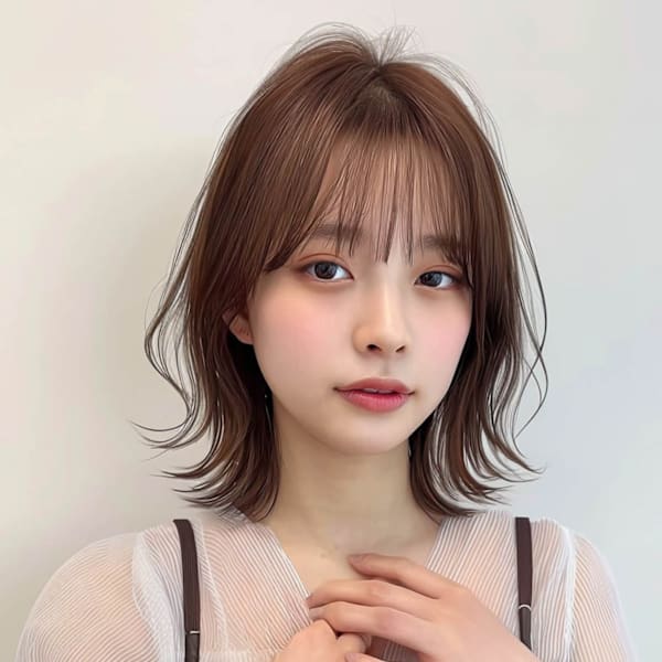 小顔くびれ外ハネボブ　大宮 小顔カット 髪質改善 