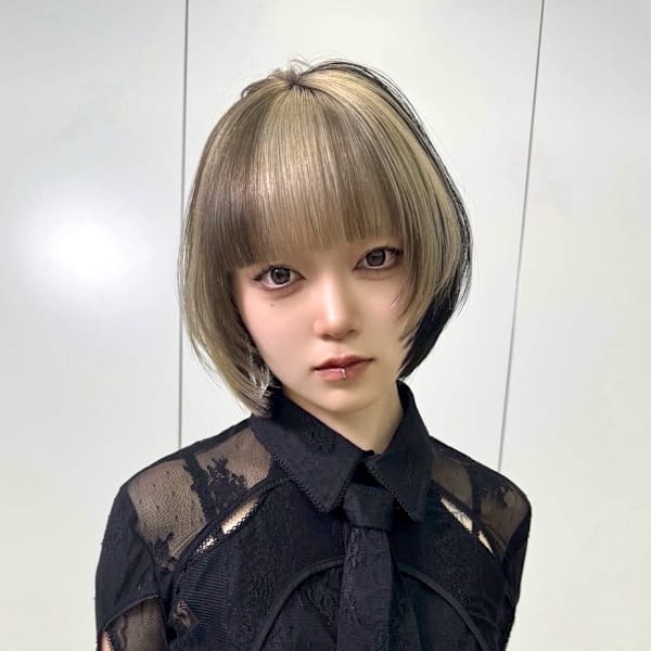 スラッシュカラー デザインカラー ケアブリーチカラー ウルフ|Null 原宿店 デザインカラー/ダブルカラー