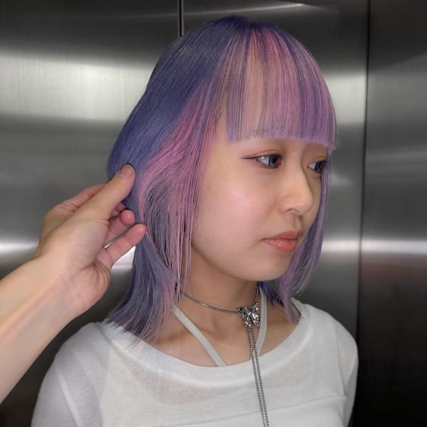 インナーカラー　デザインカラー　ケアブリーチカラー　ウルフ|Null 原宿店 デザインカラー/ダブルカラー