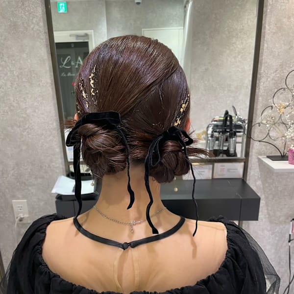 ツインお団子ヘア