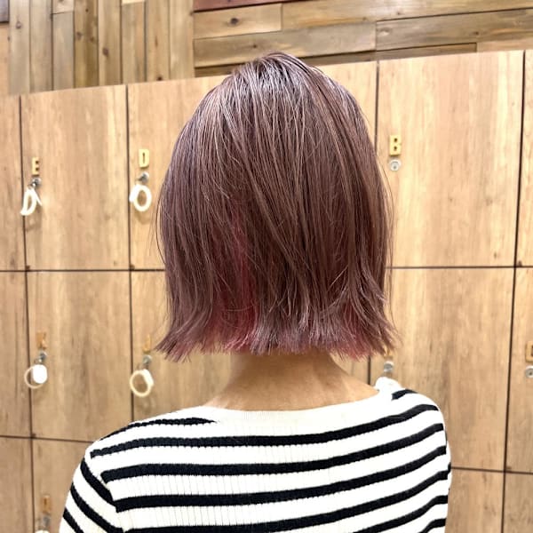 【黒田】ピンクベージュ/ミニボブ|LUCK 辻堂