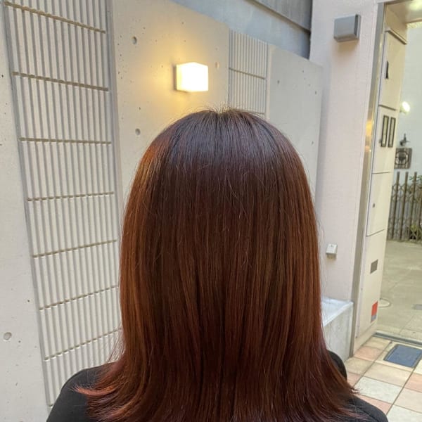 20代人気！ピンクボルドーカラー|半個室型美容室 Sourire 小倉店