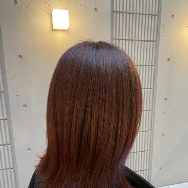 20代人気！ピンクボルドーカラー|半個室型美容室 Sourire 小倉店