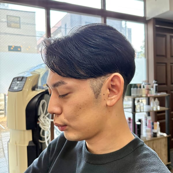 センターパートニュアンスパーマ/メンズパーマ西葛西メンズ|美容室PAUL西葛西店
