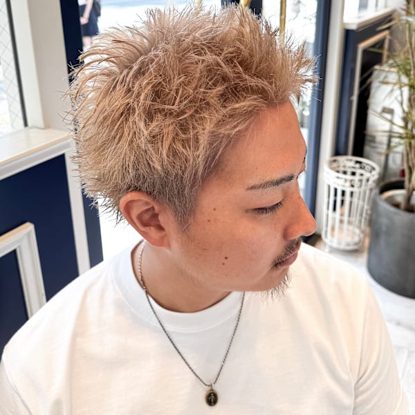 スパイキーショート/ミルクティーベージュ